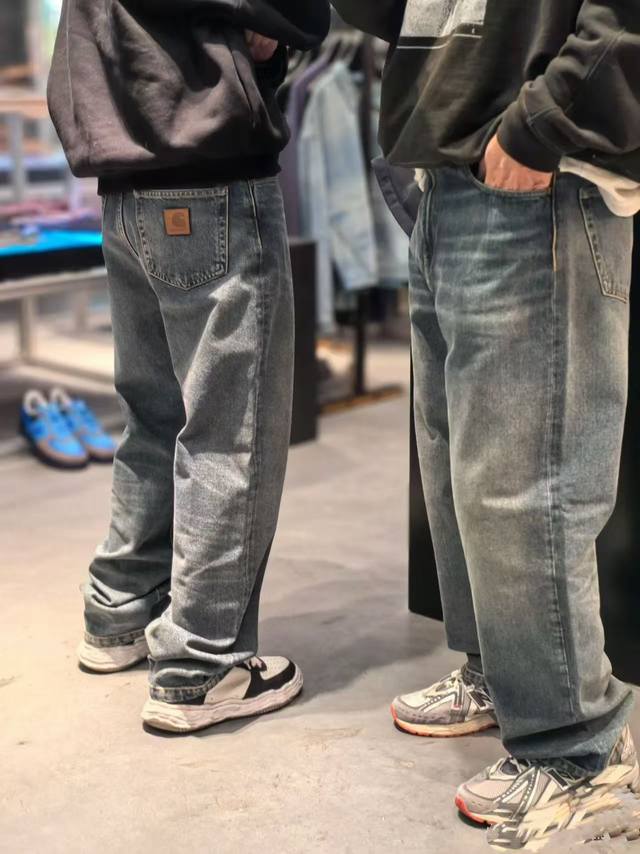 资讯 carhartt Wip Fw25 水洗宽松锥形拉链牛仔裤 男女同款 卡哈特断货牛王