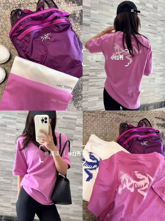 资讯 arcteryx始祖鸟 Kragg Sl 印花品牌Logo圆领套头短袖 T恤 女款