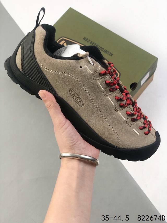 公司级带半码 美国人气户外品牌-科恩Keen Jasper Rocks Sp贾斯珀都市系列复古低帮系带户外风露营徒步登山运动训练鞋 原楦型开发纸版#采用固色翻毛