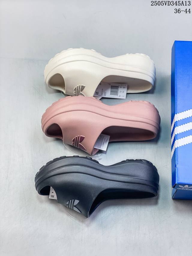 36-45 adidas 阿迪达斯 超轻耐磨一体式Md泡沫鞋身 内嵌厚实内嵌欧索莱环保鞋垫 半包覆鞋面组合弹力厚底 阿迪达斯Adidas Adifom Stan
