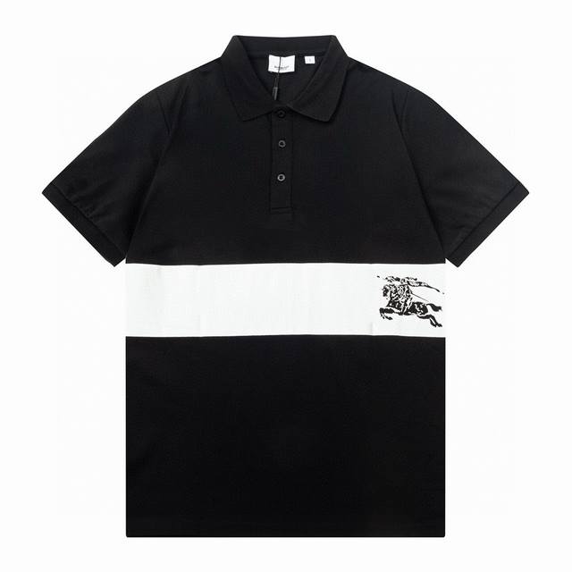 顶级版本 burberry 巴宝莉 25Ss 经典战马扎染Logo短袖polo衫 面料采用定制240G珠地棉面料 定制定染 非普通面料 精选高档珠地网眼布棉质面