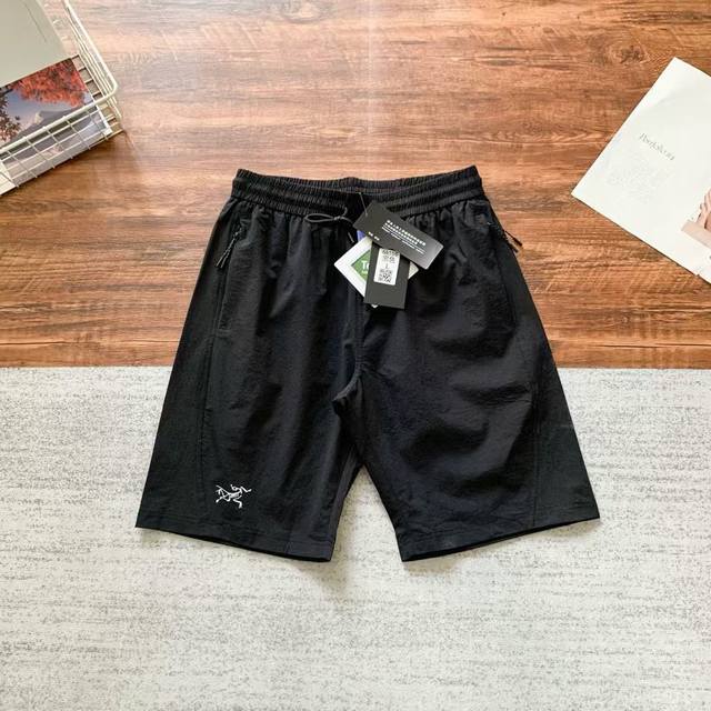 高品质激光打孔速干短裤 鸟夏季男士速干抽绳运动五分裤宽松休闲薄款短裤 颜色 黑色 灰色 绿色 卡其 短裤尺寸表
