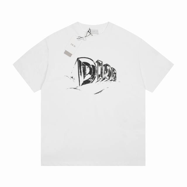 顶级最高版本 Dior 迪奥 经典Fall23 Tears系列 Logo涂鸦圆领短袖半袖T恤 男女同款 情侣款 宽松版型 最高版本 原版面料 高版本 高品质 所