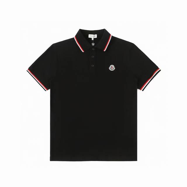 Moncler 蒙口 经典Logo 刺绣 拼色领 升级 灵感源自八十年代复古 原版面料 官方同款 polo衫 定制 同缸染面料 手感非常舒服 春夏最新砖柜同步