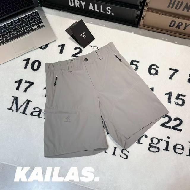 Kailas凯乐石 T09-X系列 Cordura耐磨防风软壳短裤 男女同款 -面料 采用原版一比一Cordura尼龙材质 抗撕裂 防刮蹭 表面Dwr防泼水涂层