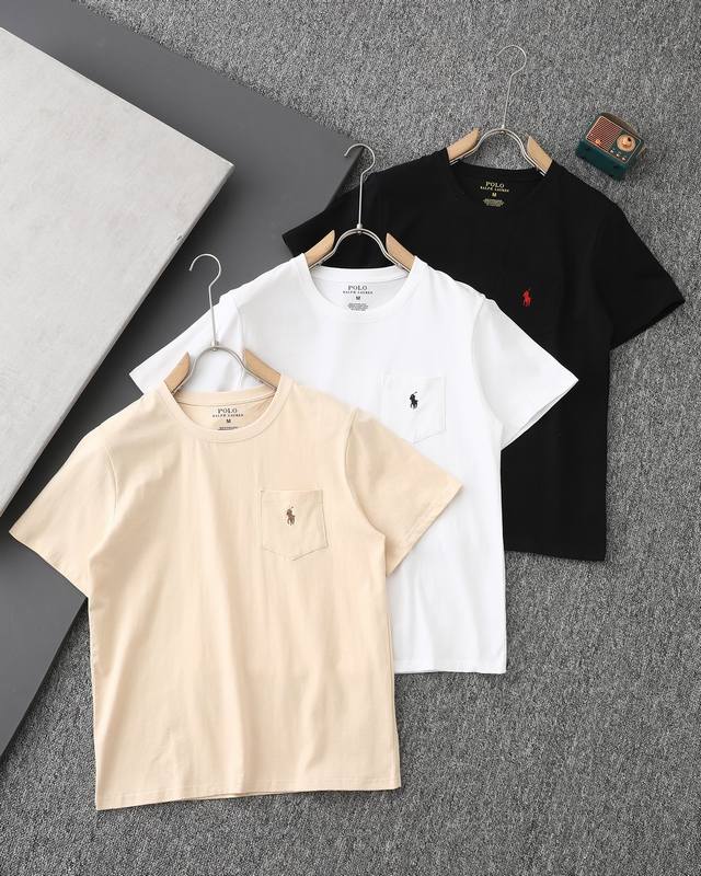 2025夏季新款拉夫劳伦Ralph Lauren口袋刺绣纯棉短袖T恤男女同款 rl家最热门的T恤之一 在快节奏得生活中 时尚不应该仅仅是一种装饰 而是一种态度