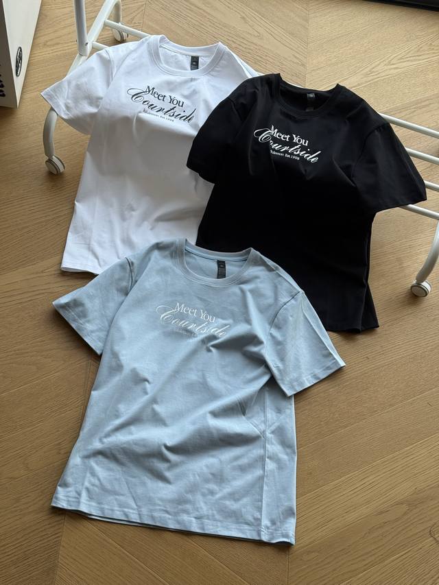 供 Lululemon露露丨Lm3Foos Meetyoucourtside 印花 圆领短袖Tee 黑色 白色 浅蓝 m~Xxl 原版高定150支液态水柔棉面料