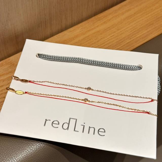 小红绳Redline双层手链 小红绳有金有赚 钻 双层叠戴灵动氛围感 配全套包装