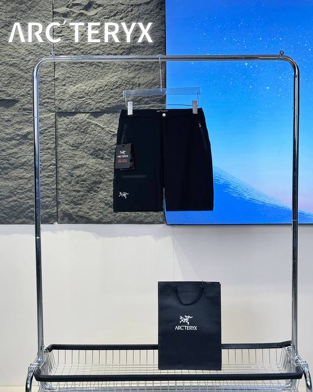 细节图 arcteryx 始祖鸟 Gamma Lightweight Short 9 纯色Logo刺绣系扣直筒夏季中腰休闲短裤 女款 arcteryx Gamm