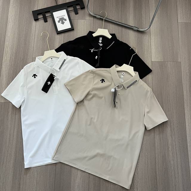 迪桑特夏男士女士同款运动休闲翻领短袖polo衫T恤 适宜春夏穿着的轻薄短袖 高品质运动属性面料制成 触感细腻柔软 轻盈透气 自然舒适 满足运动 生活通勤等 多场