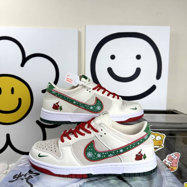 Nike Dunk Sb Low高版本套楦工艺 正确版型 男女码现货 套楦工艺 Sb圣诞雪花 尺码36-44