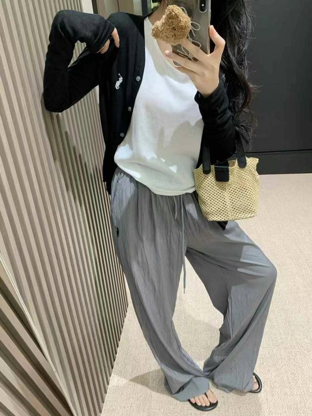 ralph Lauren 拉夫劳伦Rl小马刺绣抽绳松紧腰长裤开衫背心三件套套装 款号 25670205458 颜色 图片色 尺码 均码 80-125斤