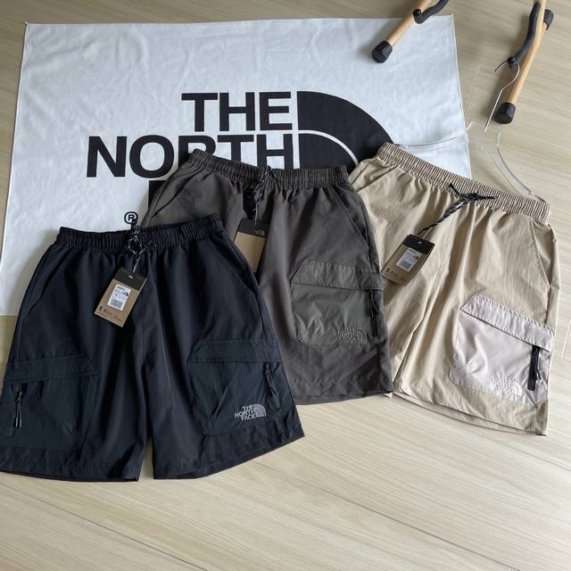 主图+细节 工装短裤The North Face 北面三色工装拼接机能大口袋情侣款短裤5分裤万针刺绣Logo夏季短裤大码短裤 tnf北面The North Fa