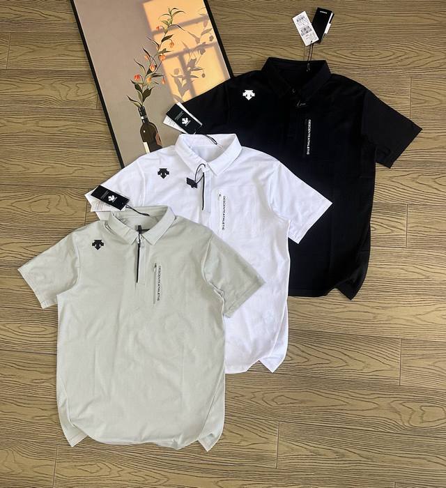 descente迪桑特Training系列综训Tough男士polo衫 夏季新品 面料百分之95聚酯纤维 百分之5氨纶 2.0新品迪桑珠地面料 源纱线自带吸湿排
