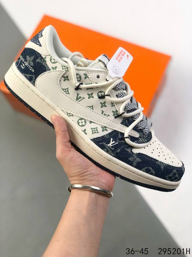 公司级带半码 乔丹Air Jordan 1 Low Aj1 Wh 乔1 Lv联名 绑绳绑带 低帮复古文化休闲运动篮球鞋 凭借出色的性能和吸睛的外观 Air Jo