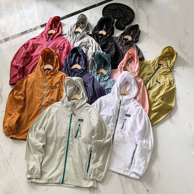 patagonia巴塔哥尼亚轻薄透气防晒衣防风皮肤衣外套 抗撕装尼龙面料 四面弹力演绎 不担心会紧绷束缚 有自如的活动效果 防风恒温 还可以防止蚊虫叮咬户外探险