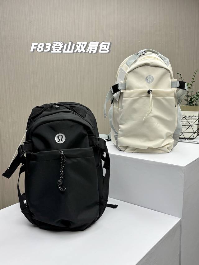 高货高货 Lululemon 2025夏季最新情侣款大容量通勤款抽绳双肩包 旅行户外登山运动双肩包 适合任意场所的通勤款式 进口复合布面料 整包质量很轻 手感和
