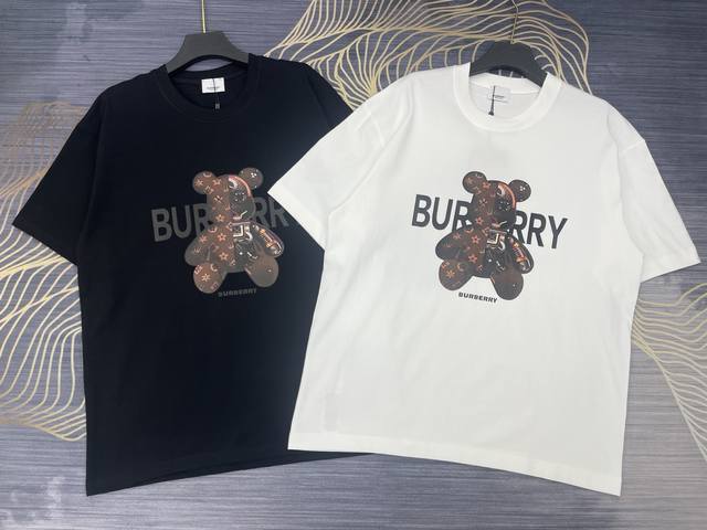 burberry巴宝莉2025春夏新款印花字母Logo圆领短袖T恤 高版本高版本 280克精棉面料 全网独家首发 百搭款细节处理完美 进口印花Logo工艺 十分