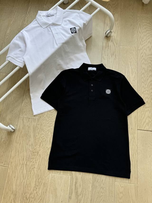 Stone Island 石头岛 经典基础男子休闲运动绣花小标polo衫短袖 甄选高品质定制240G水洗拉架珠地棉面料 布表面呈疏孔状 有如蜂巢 优质棉质 比普