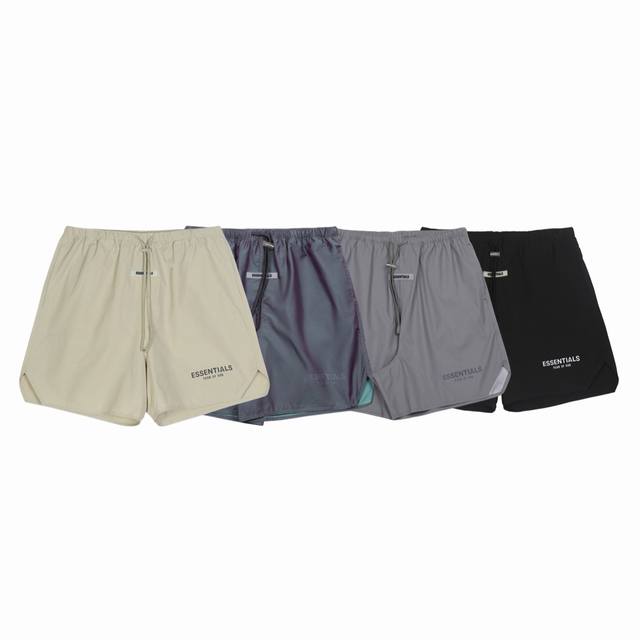 fear Of God Fog Essentials 复线经典3M反光小标印花情侣休闲短裤 color 黑色 上帝灰 杏色 炫彩 size S M L Xl n