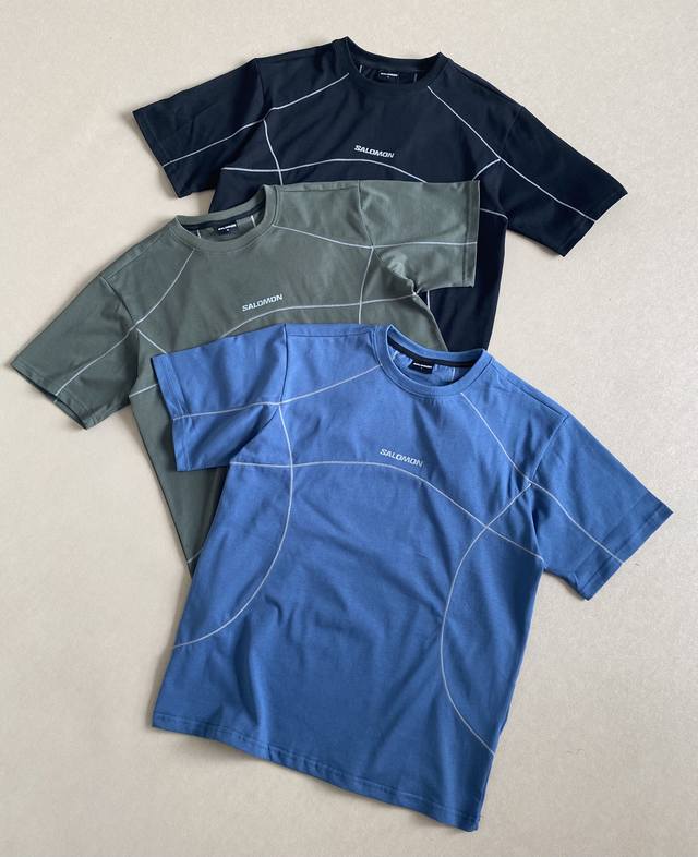 salomon萨洛蒙 Radiant Ss Tee M Outdoor系列 户外圆领休闲舒适短袖T恤 科技速干解构孙阳上身款 高品质系列户外运动透气短袖Tee男