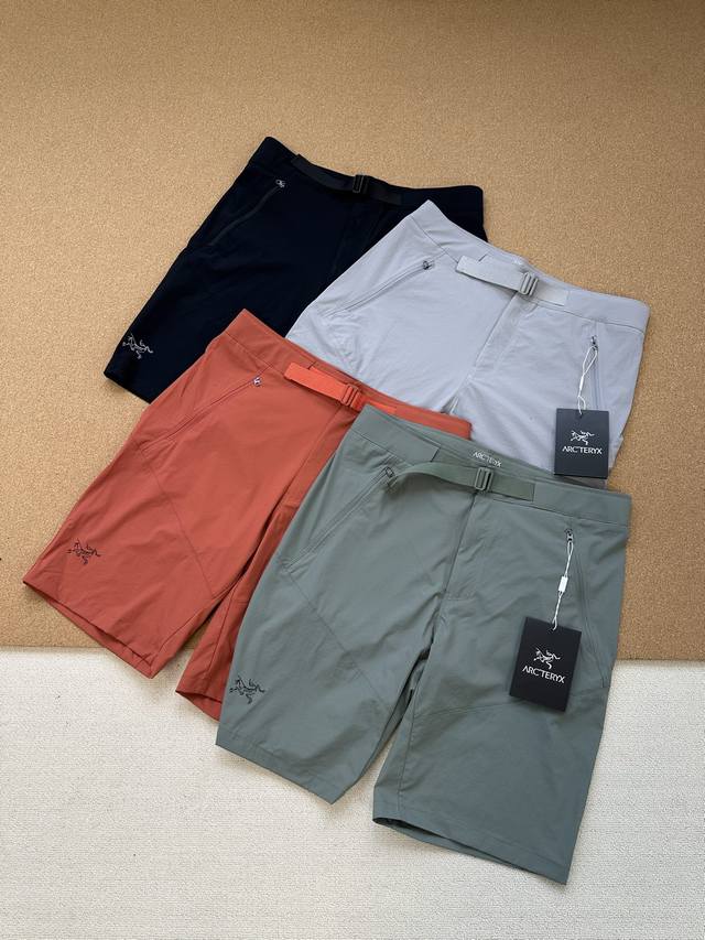 始祖鸟 Arcteryx 25Ss鸟家专业户外拉链口袋运动休闲短裤 颜色 黑色 灰色 绿色 橙色 尺码 M-4Xl 代工厂p跟单出品 代购指定版本 原档案原数据