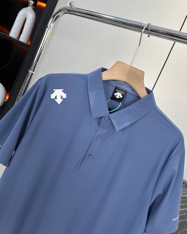 descente 迪桑特 25Ss夏季新款冰丝无痕速干polo短袖 翻领polo衫户外透气短袖T恤 休闲商务风十足 男女同款 情侣可搭 店主强烈推荐 面料采用冰