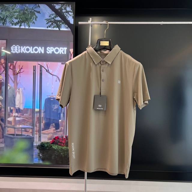 kolon Sport可隆蚕丝冰爽透气休闲商务短袖polo衫无痕翻领T恤 面料绝对市场独有 功能就是冰感超强 吸湿排汗功能那更加必须 面料亲肤舒爽 不粘身不黏腻