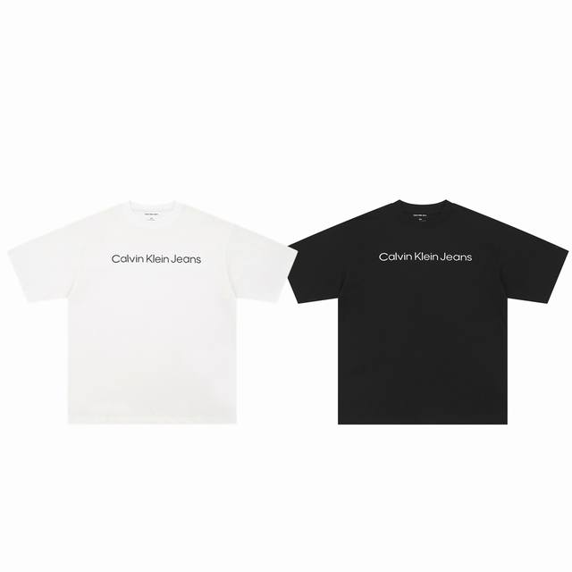 calvin Klein Ck 最新专柜款全拼字母 Logo印花情侣圆领短袖 T恤-原版代购品质 color 黑色 白色 size S M L Xl numbe