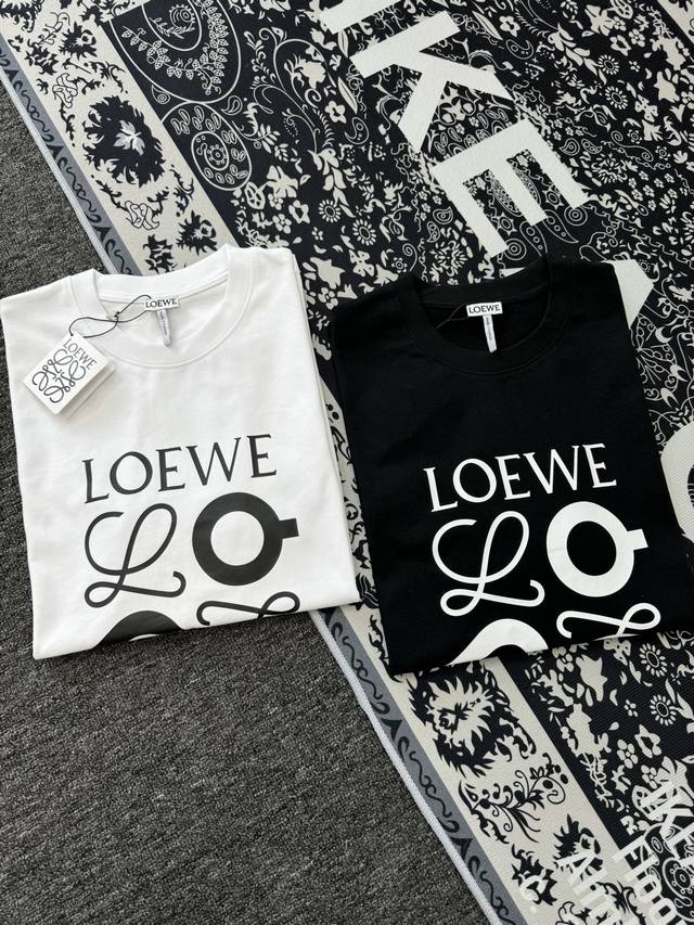 Loewe 罗意威 25Ss Blcg 简约男女情侣款胸前印花圆领短袖T恤 轻奢主义 男女日常通勤穿搭必备单品 正确版本 随意对比 购入原版开模打造 面料采用2