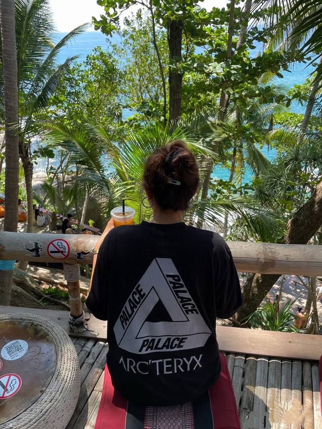 高品质 品名 始祖鸟 Arc'teryx 联名款 王一博同款反光印花新款Logo宽松男女同款圆领纯棉短袖T恤 版型 宽松版 面料 330G全棉精梳棉 颜色 黑色
