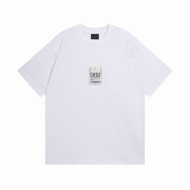 Balenciaga 巴黎世家2025 Ss 最新款标签520印花短袖T恤 本市场No.1的质量 真正天花板品质 全部原版开发注意细节图 避免被盗图商家混发 正