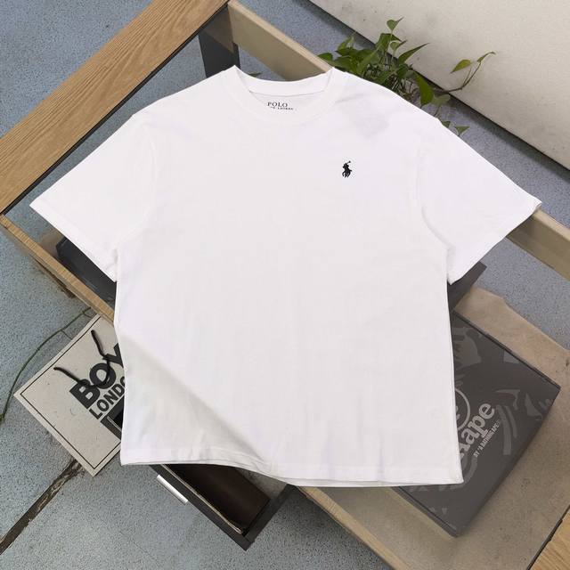 款号 Bm6606 高版本 2025新款Ralph Lauren拉夫劳伦经典刺绣骑士图案Logo绣花休闲情侣宽松短袖T恤 经典永远不会过时 人手必备款 260G
