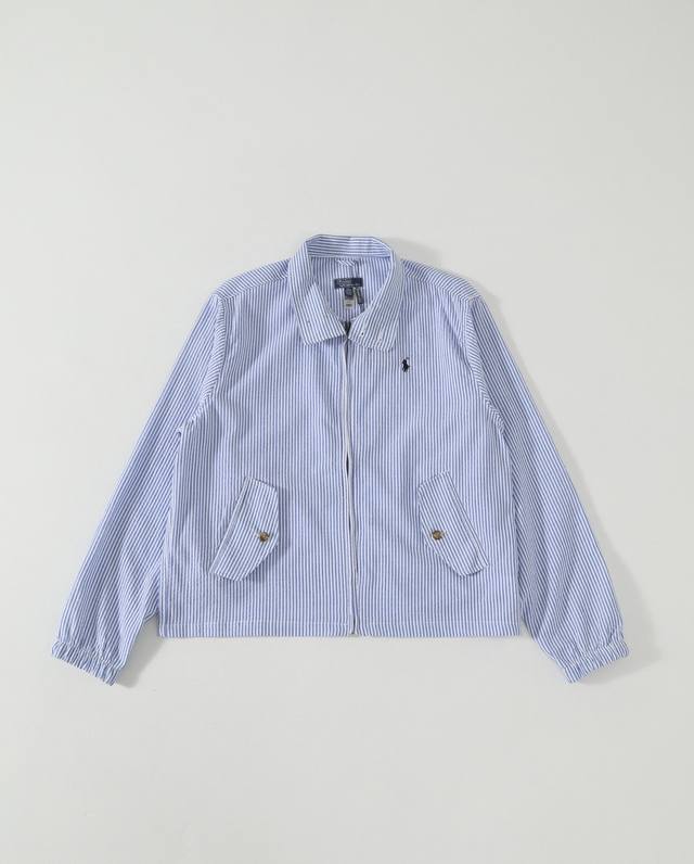 细节图# polo Ralph Lauren拉夫劳伦 立领拉链直筒长袖夹克外套 虞书欣同款 虞书欣同款上身的一个爆款 得物已断货 面料非常轻薄软软的泡泡纱衬衫面