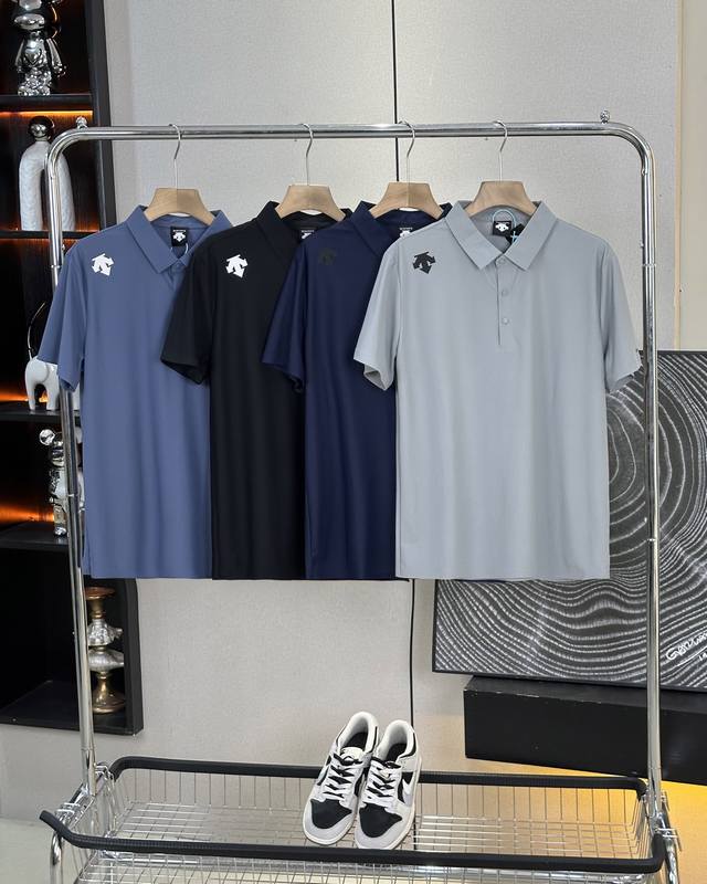 Descente 迪桑特 25Ss夏季新款冰丝无痕速干polo短袖 翻领polo衫户外透气短袖T恤 休闲商务风十足 男女同款 情侣可搭 店主强烈推荐 面料采用冰