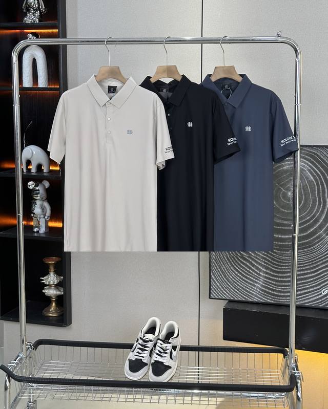 Kolon Sport 可隆 25Ss夏季新款冰丝无痕速干polo短袖 翻领polo衫户外透气短袖T恤 休闲商务风十足 男女同款 情侣可搭 店主强烈推荐 面料采
