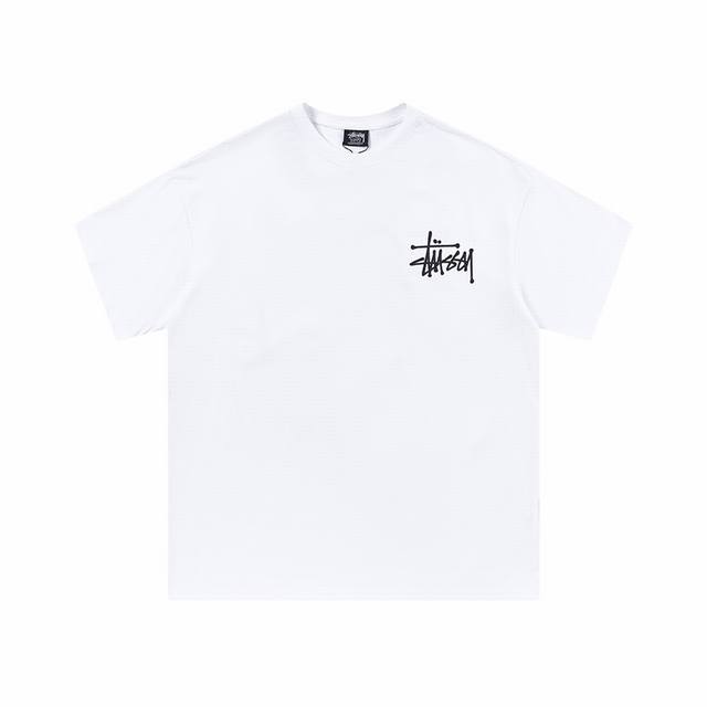 stussy 斯图西 25Ss前后基础Logo印花短袖T恤男女同款情侣短袖T袖 6 6 经典永远不会过时 人手必备款 250G纯棉精梳棉不起球不起毛 上手质感绝