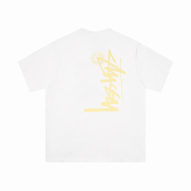 stussy 斯图西 Fw24 Buana Stock Tee 背面Logo印花短袖T恤 6937 经典永远不会过时 人手必备款 250G纯棉精梳棉不起球不起毛