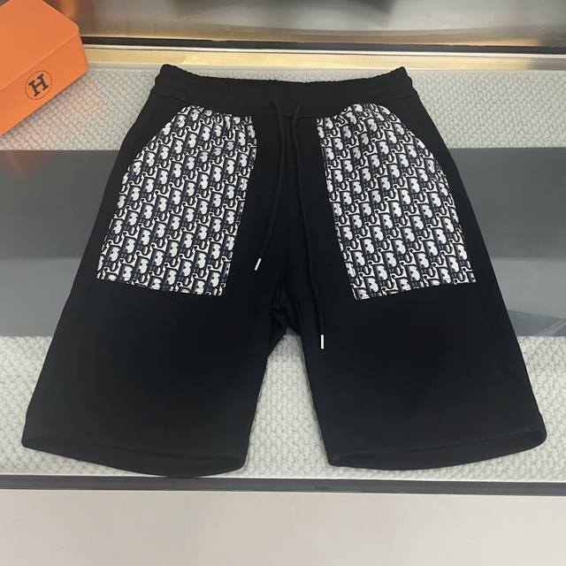 上新 纯原臻品 顶级原版复刻 Dior 迪奥2025Ss夏季新款双D定位提花拼接口袋短裤休闲裤 原版面料高版本高品质 网红明星同款 采用专柜420克高原版面料