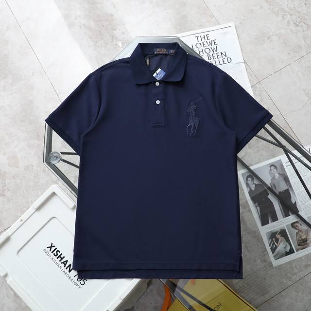 上新 纯原臻品 顶级复刻 ralph Lauren 拉夫劳伦大马刺绣polo衫短袖 - 颜色 黑色 白色 藏青色 - 顶级复刻版本 区别市场通货 - 购入原版开