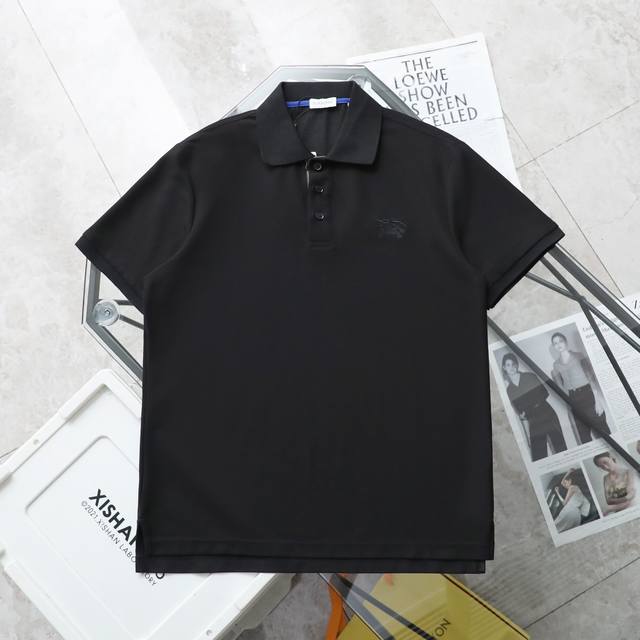 上新 纯原臻品 顶级复刻 - Burberry 巴宝莉 新款刺绣战马翻领polo衫休闲短袖T恤 - 款号 6005 - 颜色 黑色 白色 宝蓝色 - 购入原版开