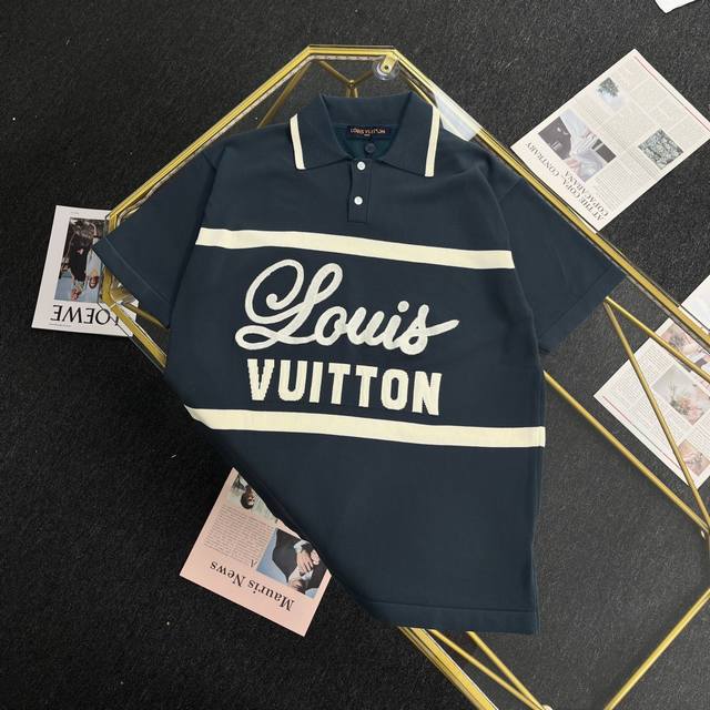 上新 纯原臻品 顶级复刻 Louis Vuitton 路易威登Lv针织polo衫短袖T恤 - 颜色 黑色 - 购入原版开模打造 全套定制辅料 细节决定成败 -