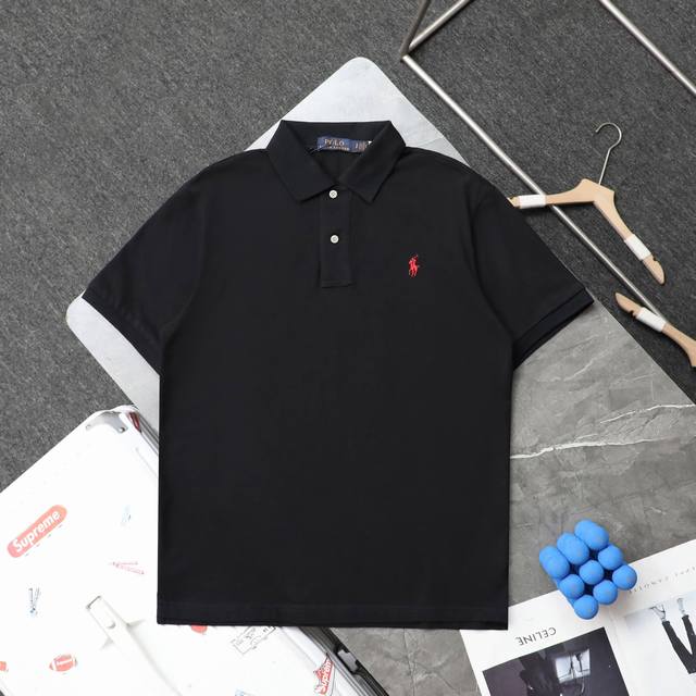 上新 顶级复刻 高端定制 - Ralph Lauren 拉夫劳伦 新款小标刺绣翻领polo衫短袖T恤 - 货号: 2005 - 颜色 黑色 白色 藏青 - 顶级