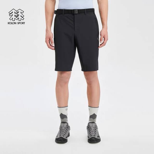 可隆Kolon Sport软壳短裤夏日户外全能装备 解锁无拘运动体验 原单代工厂p大货剩余 特供辅料面料 尺码不同腰带长度不同 每一条腰带都是提花Logo 不是