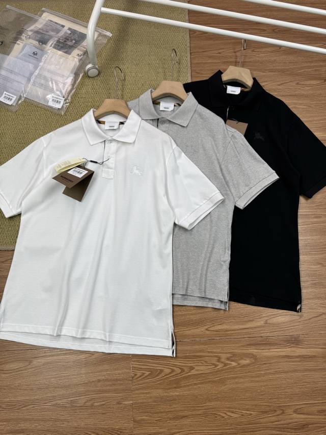 burberry巴宝莉2025新款男女翻领刺绣Logo休闲短袖polo衫 一如既往的硬货 爆款海外版朋友们 胸前战马刺绣 低调的奢华 高端大气的做工等级 无与伦