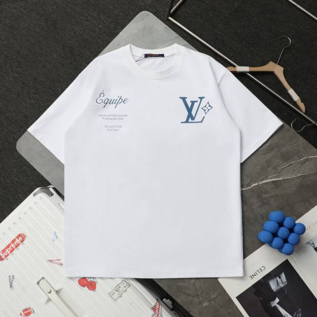 顶级复刻 高端定制 Louis Vuitton 路易威登Lv 新款前后印花休闲短袖T恤 - 款号: 3314 - 颜色 黑色 白色 - 购入原版开模打造 全套定