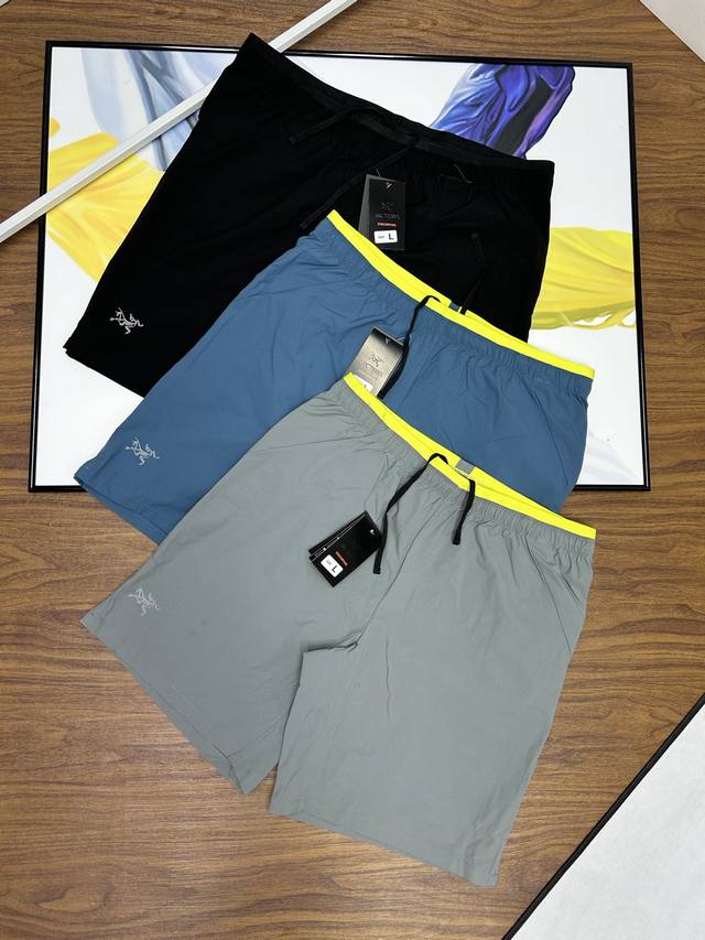 官网同步-Arc'teryx 始祖鸟 Norvan Short 男女同款运动速干刺绣小标9英寸户外运动休闲短裤 面料 100%聚酯纤维 茑+同款户外 科技面料运