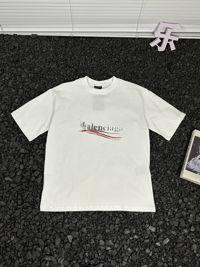 纯原臻品 顶级原版复刻 - 巴黎世家 模糊可乐印花短袖男女同款2025春夏最新宽松休闲时尚百搭纯棉吸汗透气短袖T恤 - 如果你还在寻觅一件既舒适又能彰显时尚品味
