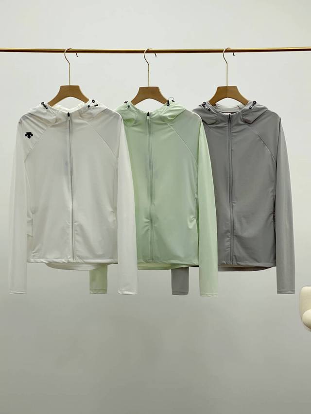 descente 迪桑特训练系列 女士三色针织运动上衣Upf80防晒衣防晒服 清凉夏日出行 呵护你的肌肤 不在被紫外线照射而烦忧 超轻量化材料 四面回弹 各种训