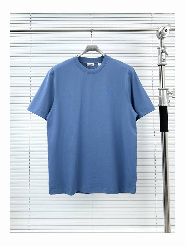巴宝莉后背圆盘短袖 蓝色 白色 卡其 黑色 S-Xl Burberry后背圆盘Logo短袖T恤 夏日潮搭新宠 全新大圆盘印花 颠覆传统设计 后背立体发泡绒感浆L